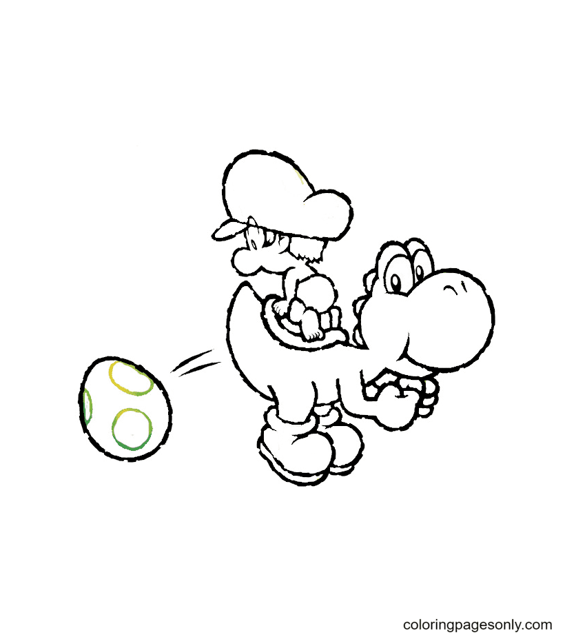 Yoshi Coloring Pages Printable For Free Download 