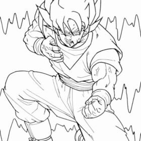 Paint Your Way to Victory with Dragon Ball Z Coloring Pages Printable ...