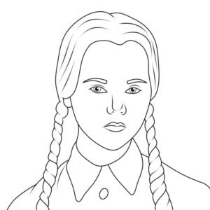 Wednesday Addams Comes to Life Printable for Free Download