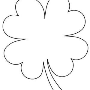 four leaf clover coloring page