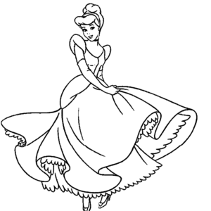 disney princess coloring pages cinderella to print