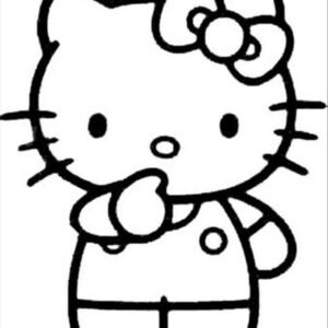 goth hello kitty coloring pages