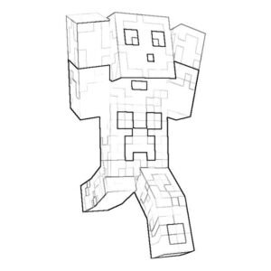Wither Minecraft Coloring Page