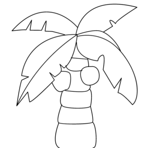 palm leaf coloring pages