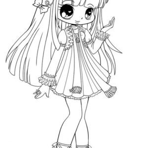 Kawaii Girls Coloring Pages Printable for Free Download