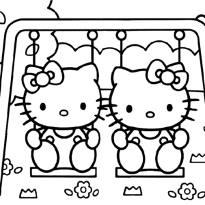 hello kitty coloring pages for kids printable