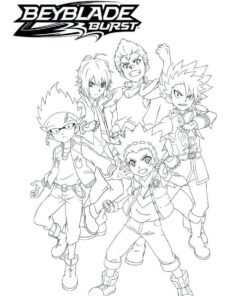 Beyblade Colouring Pages Printable for Free Download