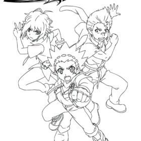 Beyblade Colouring Pages Printable for Free Download