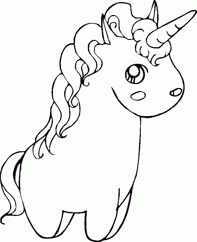 Kawaii Unicorn coloring page  Free Printable Coloring Pages