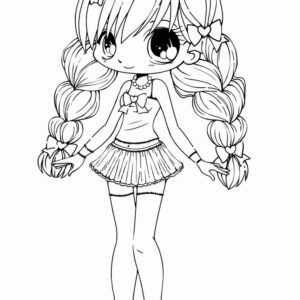 chibi anime characters coloring pages
