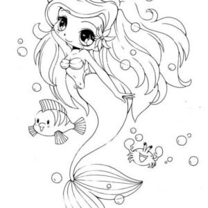 Chibi Coloring Pages 15906867 Vector Art at Vecteezy