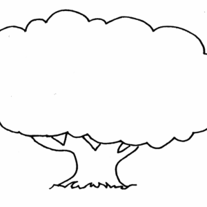 drawings of flowers  Cartoon trees, Tree drawing, Tree coloring page