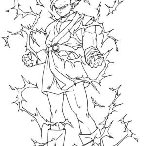 Desenho de Son Goku para colorir