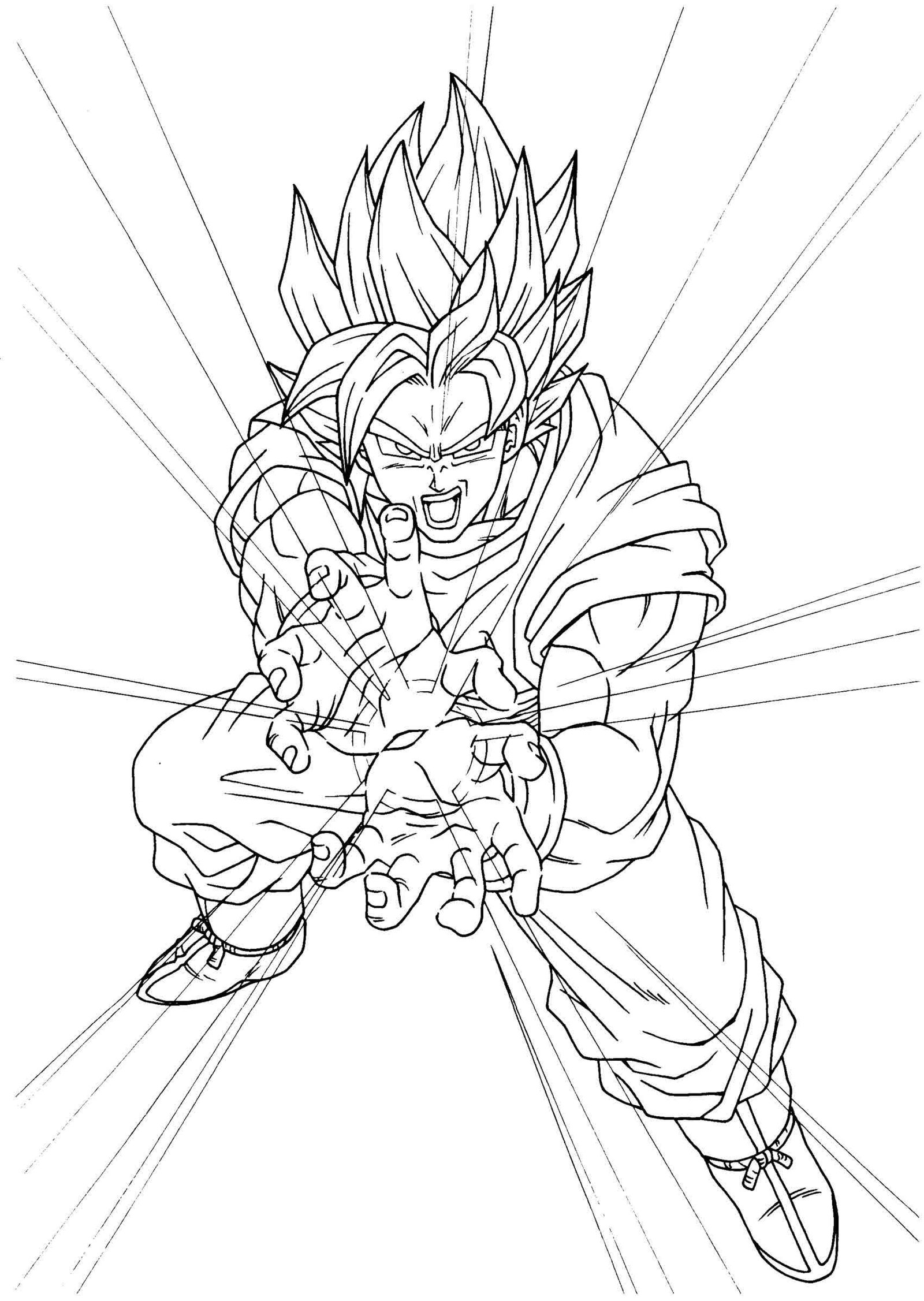 Desenhos de Goku para colorir e imprimir