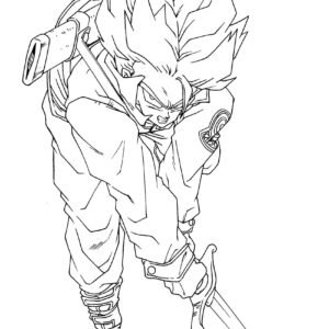 trunks sword coloring pages