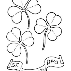 coloring pages of 4 leaf clover