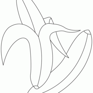 Banana Coloring Page - Ultra Coloring Pages