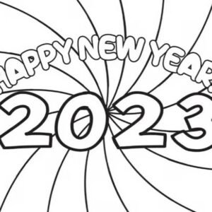new years coloring page
