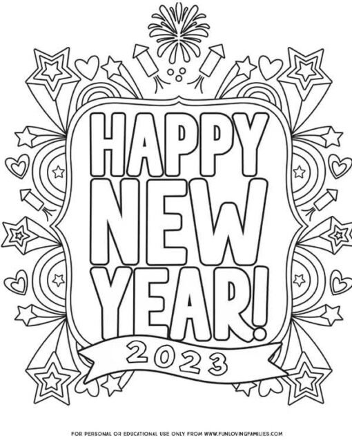 A Bright Beginning - Color Your New Year! Printable for Free Download