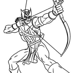 Get Creative with Hawkeye Coloring Sheets! Printable for Free Download