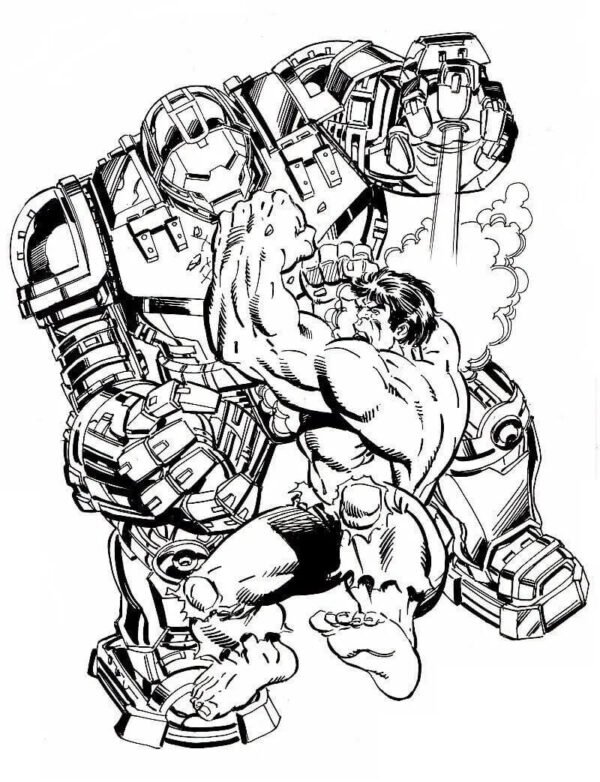 Entertain Yourself With These Hulkbuster Coloring Pages Printable For