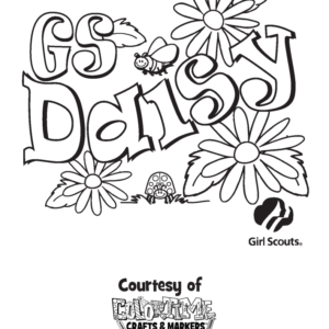 girl scout daisy petals coloring sheet