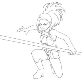 Momo Yaoyorozu Coloring Pages Printable For Free Download