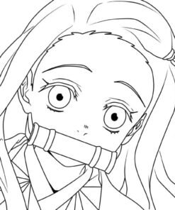 Nezuko Colouring Pages Printable for Free Download