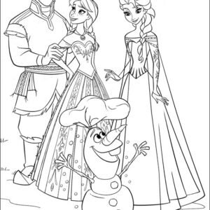 frozen valentine coloring pages