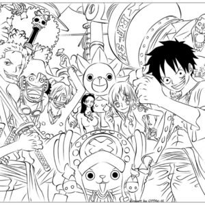 Colorir com personagens de One piece - Mangas - Coloring Pages for Adults