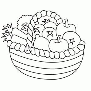 Letter X Exotic Fruits coloring page