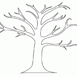 Simple Tree Coloring Page Printable for Free Download