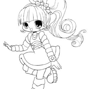 Kawaii Girls Coloring Pages Printable for Free Download