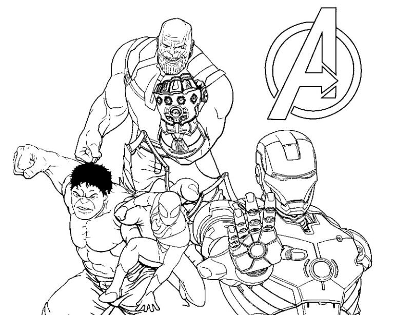 Infinity and Beyond with Thanos Coloring Pages Printable for Free Download