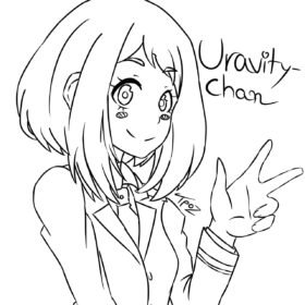 Unleash Your Imagination with Uraraka's Coloring Pages Printable for ...