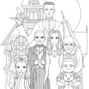 Wednesday Addams Coloring Pages Printable for Free Download