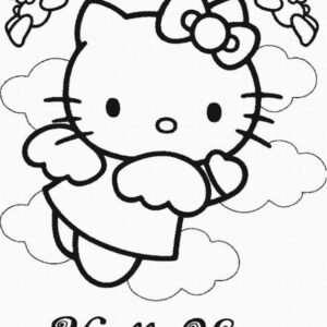 goth hello kitty coloring pages
