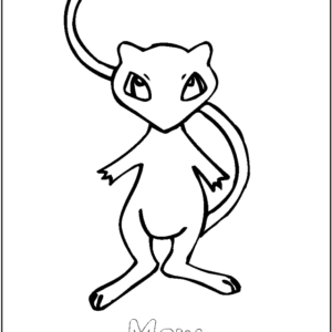 Mewtwo 3 coloring page