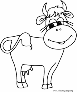 Cute Cow Coloring Pages Printable for Free Download