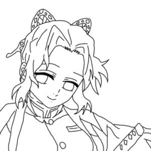 Download or print this amazing coloring page: Demon Slayer Kocho