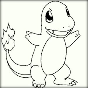 🖍️ Pokémon Charmander - Printable Coloring Page for Free 