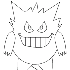 Gengar Coloring Pages Printable for Free Download