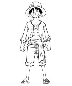 One Piece Luffy Coloring Pages  100 Pictures Printable Anime for kids