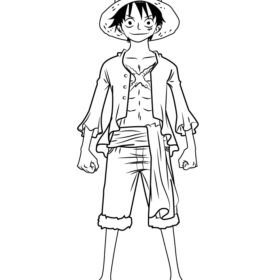 Luffy Coloring Pages Printable for Free Download