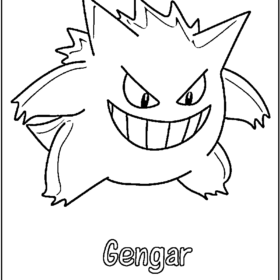 Gengar Coloring Pages Printable for Free Download