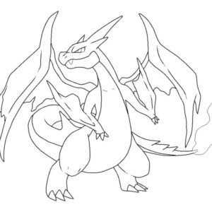 mega charizard y coloring pages