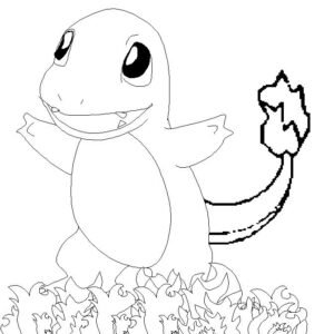 🖍️ Pokémon Charmander - Printable Coloring Page for Free 