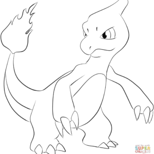 🖍️ Pokémon Charmander - Printable Coloring Page for Free 