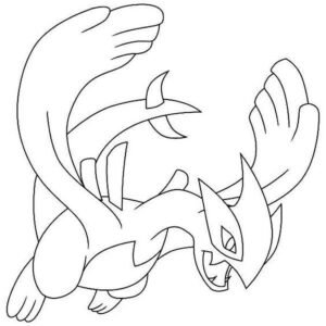 Legendary Pokemon Coloring Pages Printable Template in PDF