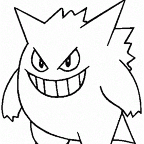 Gengar Coloring Pages Printable for Free Download